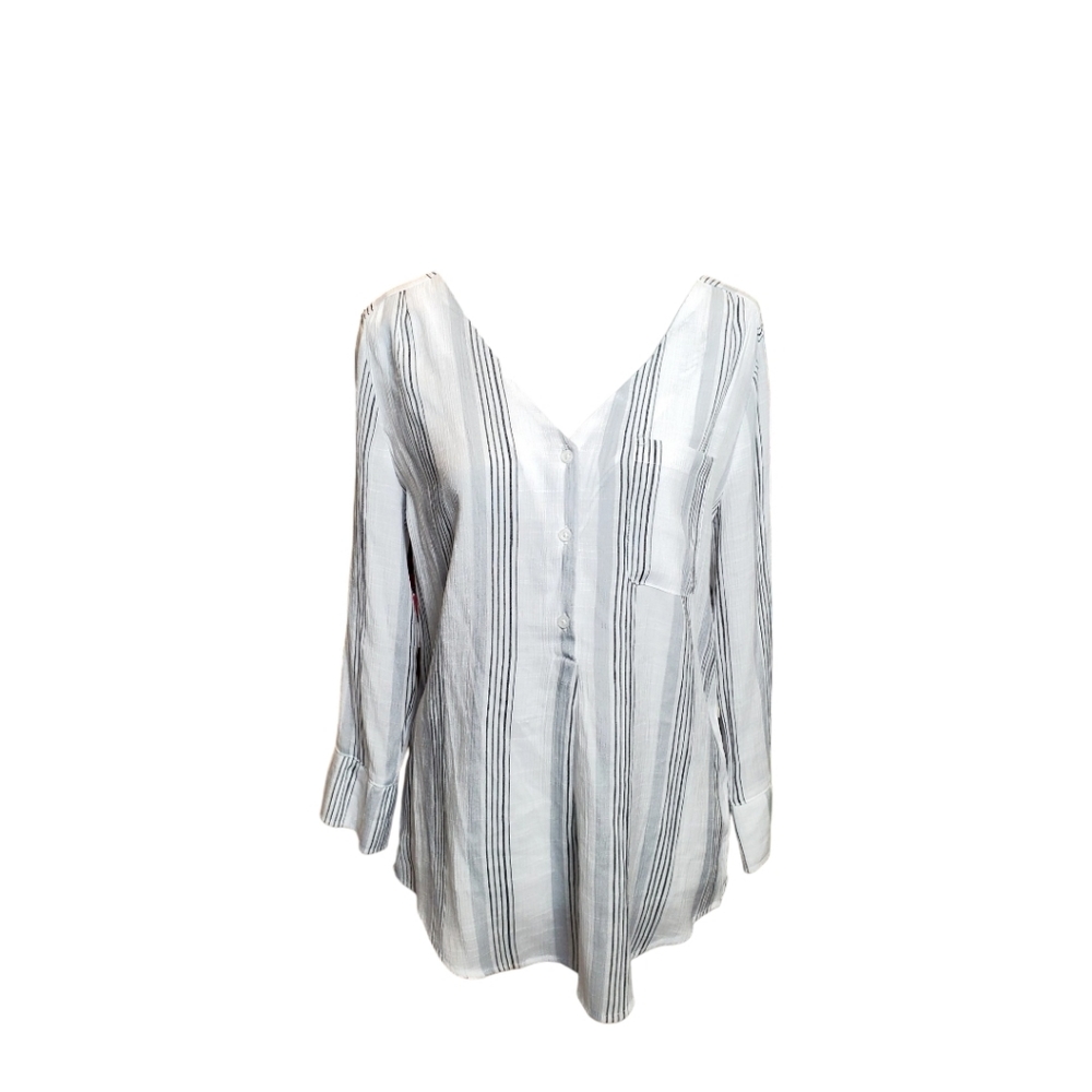 NWOT - Como Blu Striped Blouse